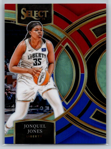 Jonquel Jones 2024 Panini Select WNBA Red & Blue Prizm /399 #166 NY Liberty