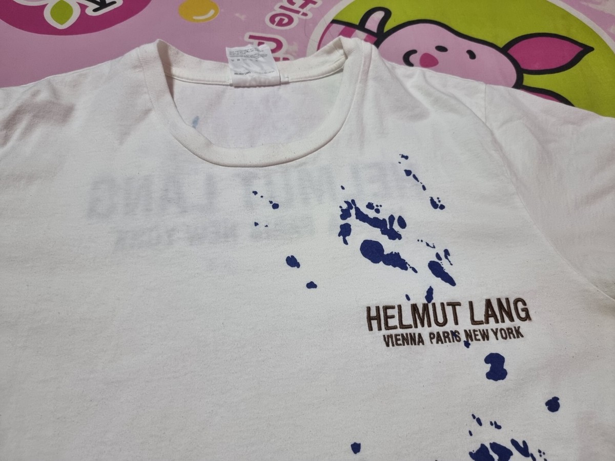 02AW HELMUT LANG 本人期 PARIS Tシャツ rare Vintage Helmut Lang Painter Vienna Paris New York Logo T