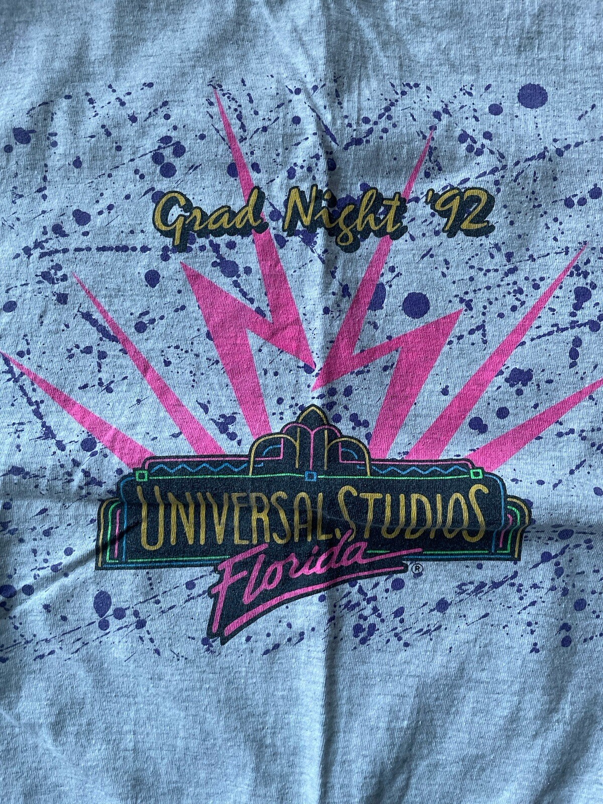 1992 Universal Studios Florida 1st Annual Grad Night T-shirt Size XL ULTRA RARE! image 2