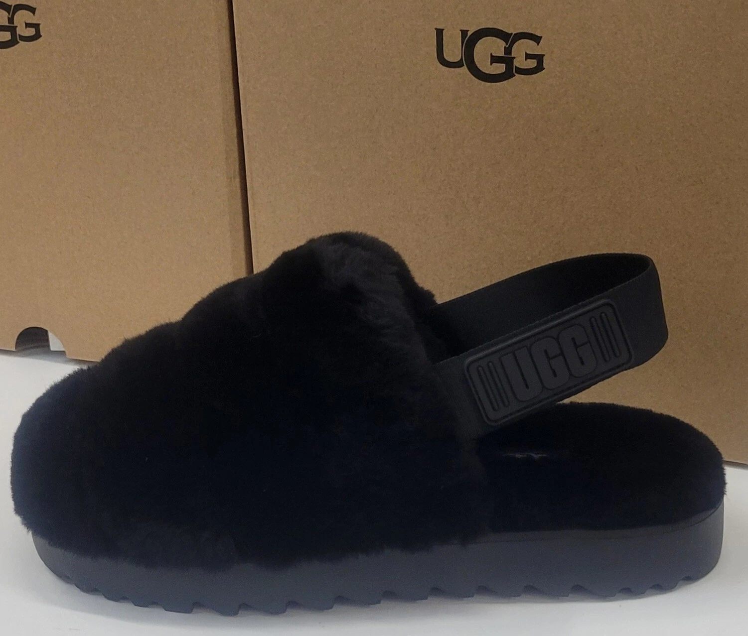 Ciabatta UGG donna super fluff nera taglia 9