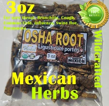 3oz Osha Root, Bear Root, Ligusticum porteri, mountain lovage root, wild parsley