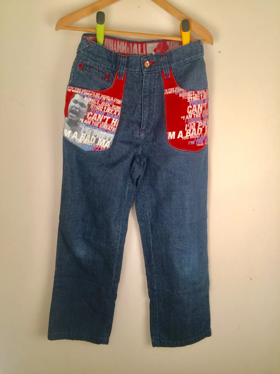 Platinum FUBU Limited Edition Muhammad Ali Jeans Vintage 90s Boys Size 16