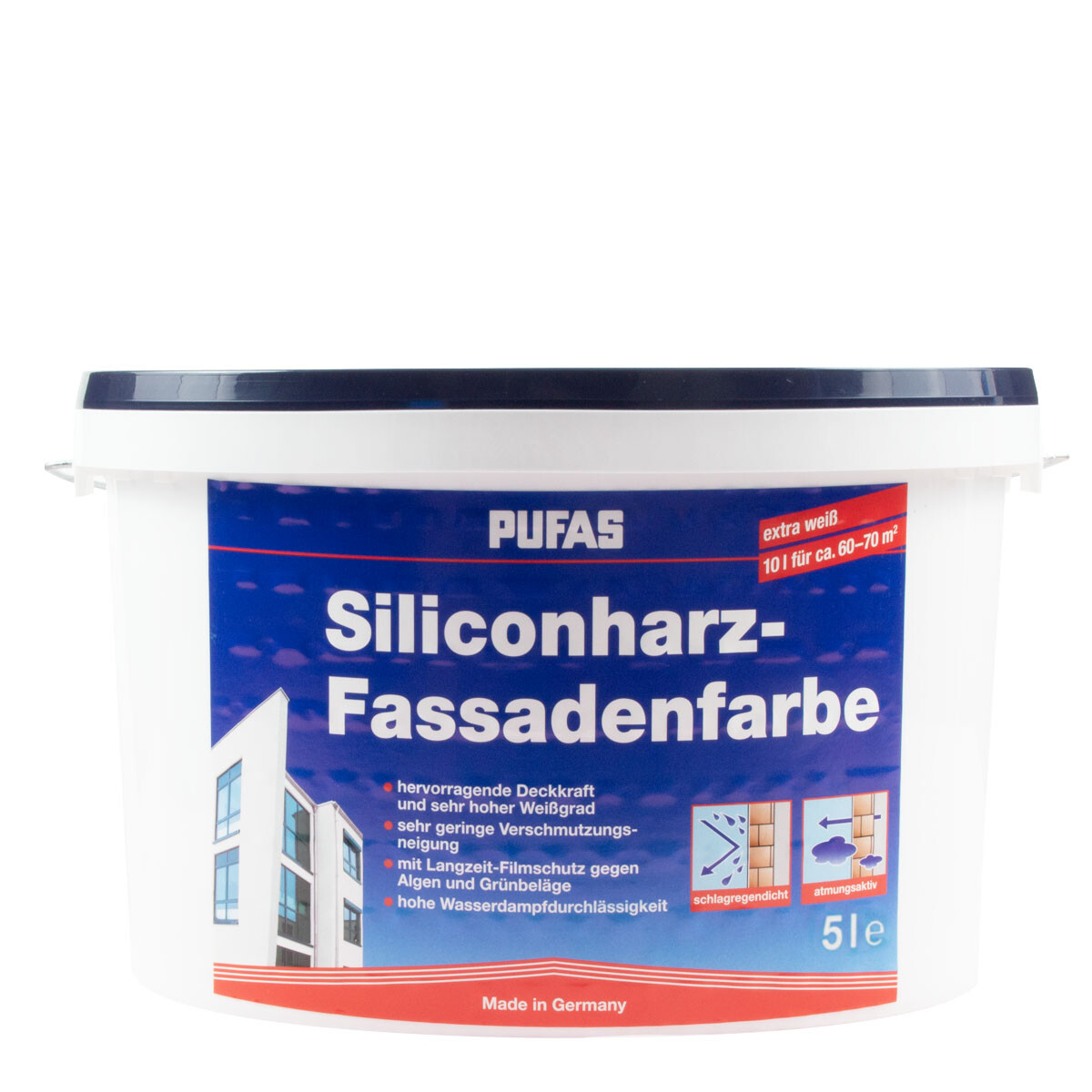 Pufas Siliconharz Fassadenfarbe 5 Liter Weiss Gunstig Kaufen Ebay