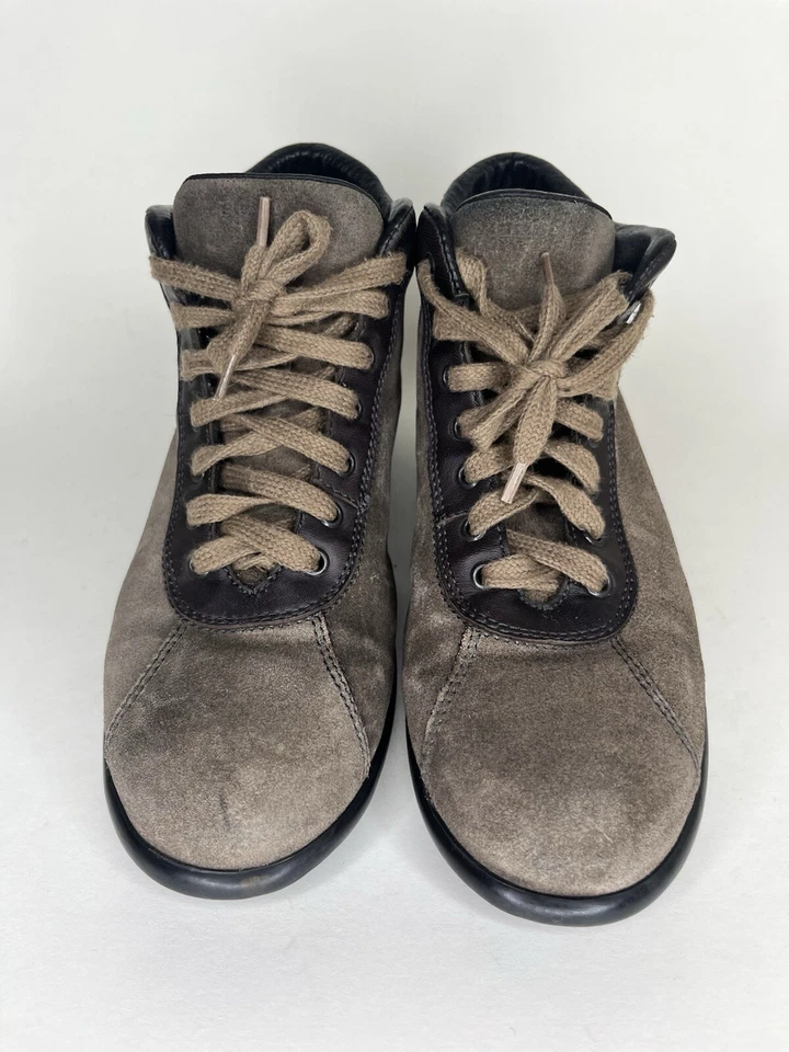 Mujer Botines Con Cordones Mujer Talla 38 EE. UU. 7 Marrón Gamuza Senderismo Caminar Italia  Foto 4 de 4