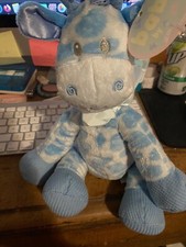 First and Main Jingles Blue Giraffe Baby Rattle Toy Plush 8.5  Tall