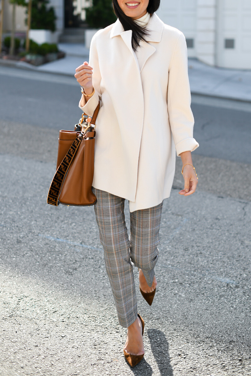 NWT Theory Straight Leg Trousers Pants in Autumn Plaid Size $345