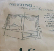 New White Bed Canopy Sheer Netting 64" x 21 Feet Long Fantasy Mirage Panel USA