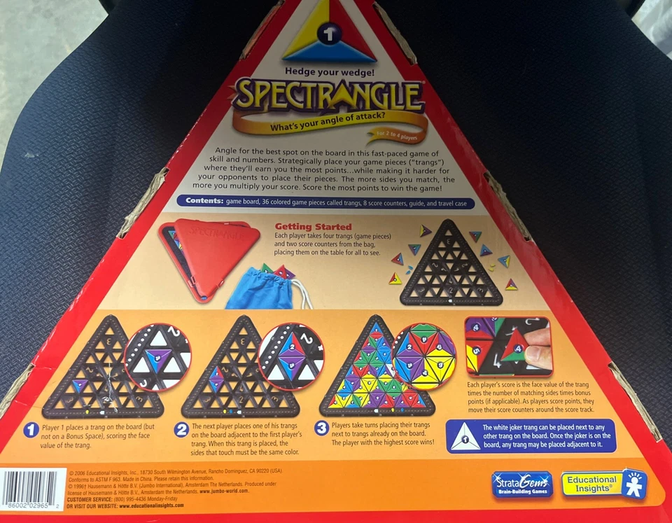 Spectrangle Strategy Board Game Educational Insights NEW - Image 2 of 2
