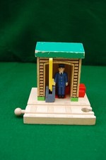 2001 Gullane Thomas Friends Wooden Railway Conductor Shed w Green Roof