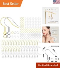 Precise 800 Pcs Hypoallergenic Earring Hooks - Sterling Silver DIY Jewelry Kit