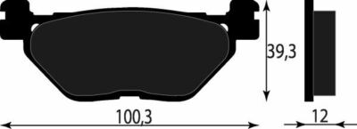 PAAR BREMSBELÄGE HINTEN Yamaha T-Max XP500 LUX MAX /ABS 530 2016>