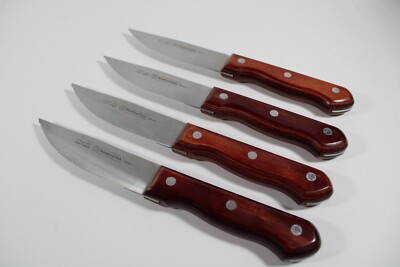 4 Piece Porterhouse Steak Knife Set Tramontina High Carbon Stainless Steel
