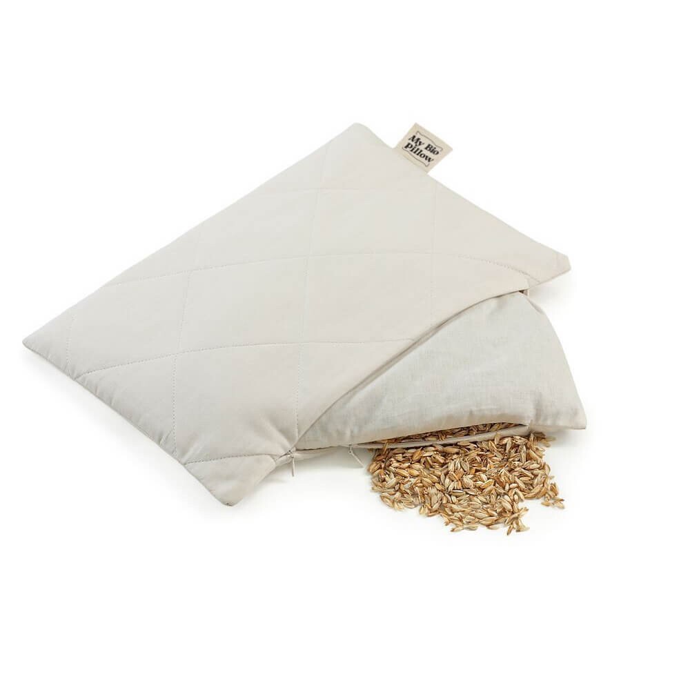 Natural Spelt Pillow Organic Cotton Pillowcases Neck Pain Ergonomic Support