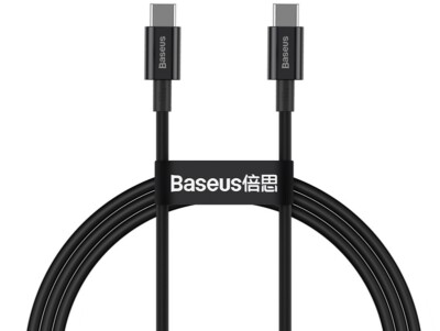 LogiCell Baseus Ladekabel für alle iPhone Geräte mit USB-C Anschluss Schwarz