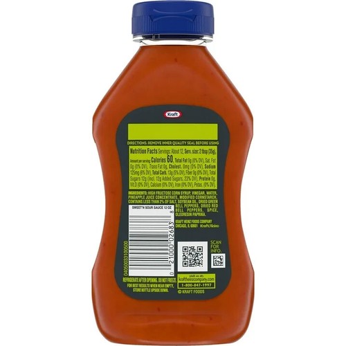 Kraft Sweet 'n Sour Sauce 8-Pack | 12 oz Squeezable Bottles | Authentic Asian - Picture 3 of 24
