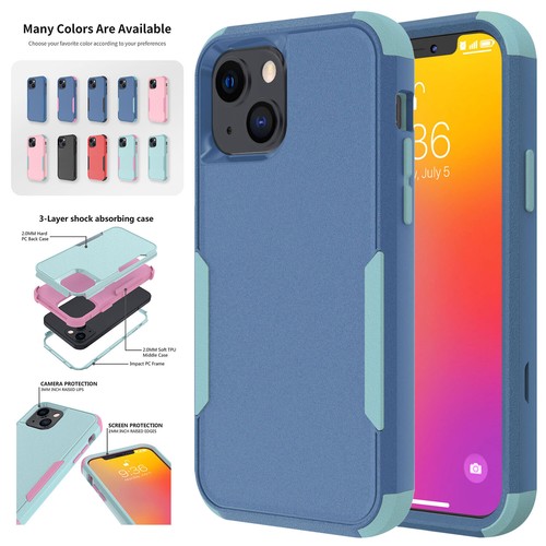 Hybrid Armor Shockproof Defender Case For iPhone 16 Pro Max 15 14 13 12 11 XS XR - Picture 8 of 21
