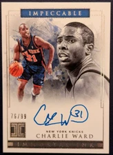 2018-19 Impeccable Immortal Ink AUTOGRAPH Charlie Ward (#/99) KNICKS (FREE S/H)