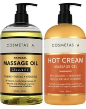 Anti Cellulite Massage Oil & Hot Cream Massage Gel 8.8 oz