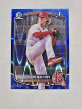 2025 Bowman - Chrome Prospects Quinn Mathews #BCP-25 Blue RayWave Refractor /150