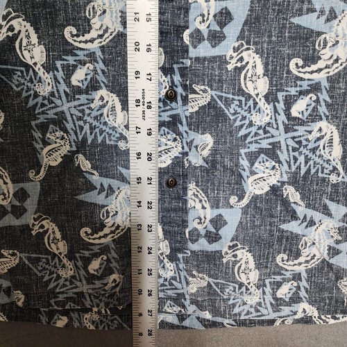 Surf Pendleton Reyn Spooner chemise hawaïenne XS bleu manches courtes poche cheval de mer - Photo 6/11