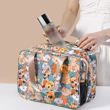 Cosmetic Storage Makeup Bag Large Capacity Double-layered