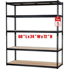 Heavy Duty 5-Tier Storage Shelving Unit Garage Storage Rack Adjustable 3000 LBS