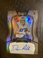Davis Allen AUTO /399 Rookie Card 2023 Panini Select Prizm Rams. rookie card picture