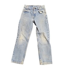 Little Levi's 90s VTG 505 Classic Fit Regular Size:7X Boys Light Wash Jeans Y2k