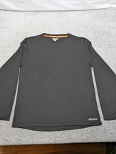 Omni Wool Shirt Large Black Wool Blend Crew N...
