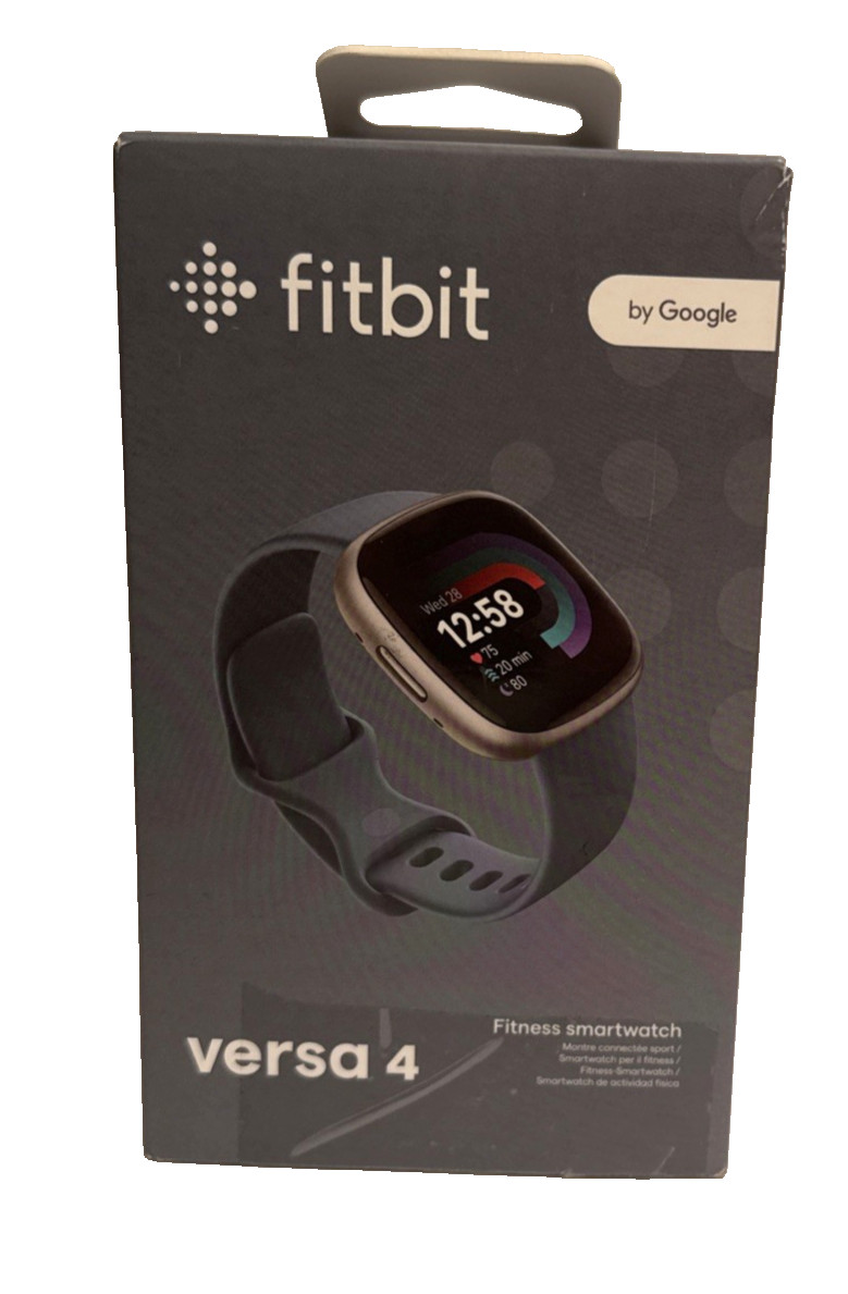 Fitbit Versa 4 Fitness Smartwatch - Waterfall Blue Infinity *** OPEN BOX ***