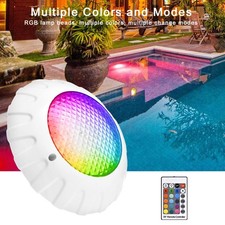 38W Swimming Pool Lights 12V RGB LED Underwater Light Spa Lamp Decor with Remote