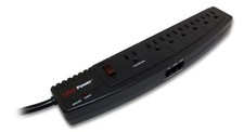 6ft 7 Outlet Surge Protection 1250 Joules by CyberPower Black