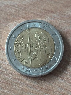 2 Euro Gedenkmünze Spanien 2005 Don Quichote SCHÖN M