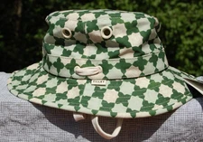 NWT Tilley Heritage Collection Bucket Hat Green Tile Print Women's Medium