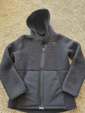 Under Armour Youth Fleece Full Zip Hood Jacket Gray Size YLG Pockets