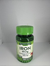 Natures Truth Iron 65mg Ferrous Sulfate 120 Capsules