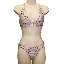 Stone Fox Swim x Free People 2PC Ziggy Top  Cheeky Bottom L Speckle NEW 