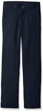 Nautica Boys' Flat Front Double Knee Twill Pants Navy Size 10 -
