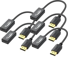 DisplayPort to HDMI Adapter 4K 5-Pack, DP to HDMI Cable Male to Female, for P...