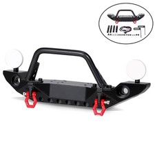 Front Bumper Made of Metal + 2 LED Lights for Axial SCX10 I