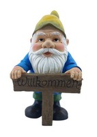 Dekofigur Gartenzwerg Willkommen 43,5 X 23 X 20,5 Cm Dekofigur