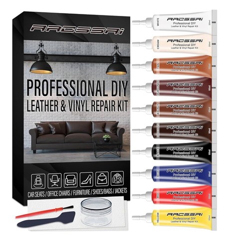 Leather Repair Kit for Furniture, Sofa, Jacket, Car Seats and Purse. Vinyl Repai