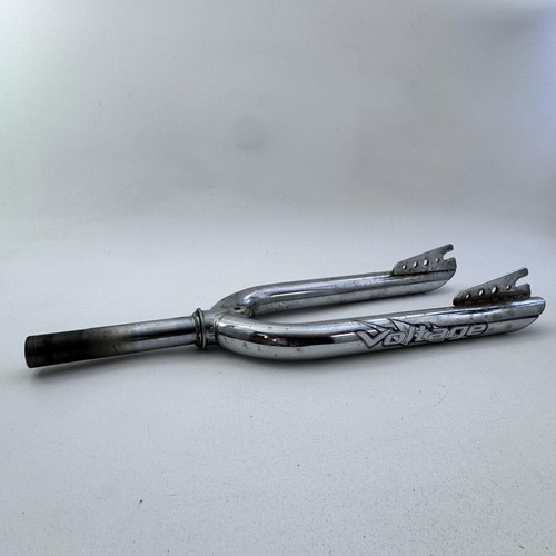 Voltage BMX Fork 20" 1" Threaded Chrome Freestyle Peg Dropouts Old School B05 - Picture 6 of 23