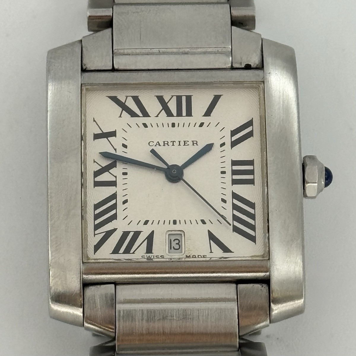 Cartier Tank Francaise Roman Dial 28mm Automatic Watch 2302 | eBay