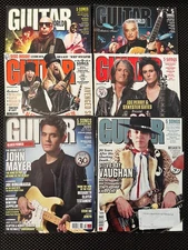 Lot of 6 Guitar World Magazines Satriani, Page, SRV, Wylde, Perry, Gates. 2010