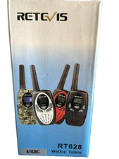 RETEVIS Walkie Talkies RT 628 Set of 2  1 Black  1 Red BNIB
