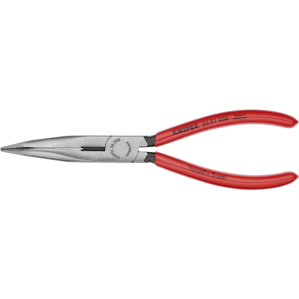 Pince plate à becs demi-ronds Knipex 26 21 200 avec coupe-fil intégré