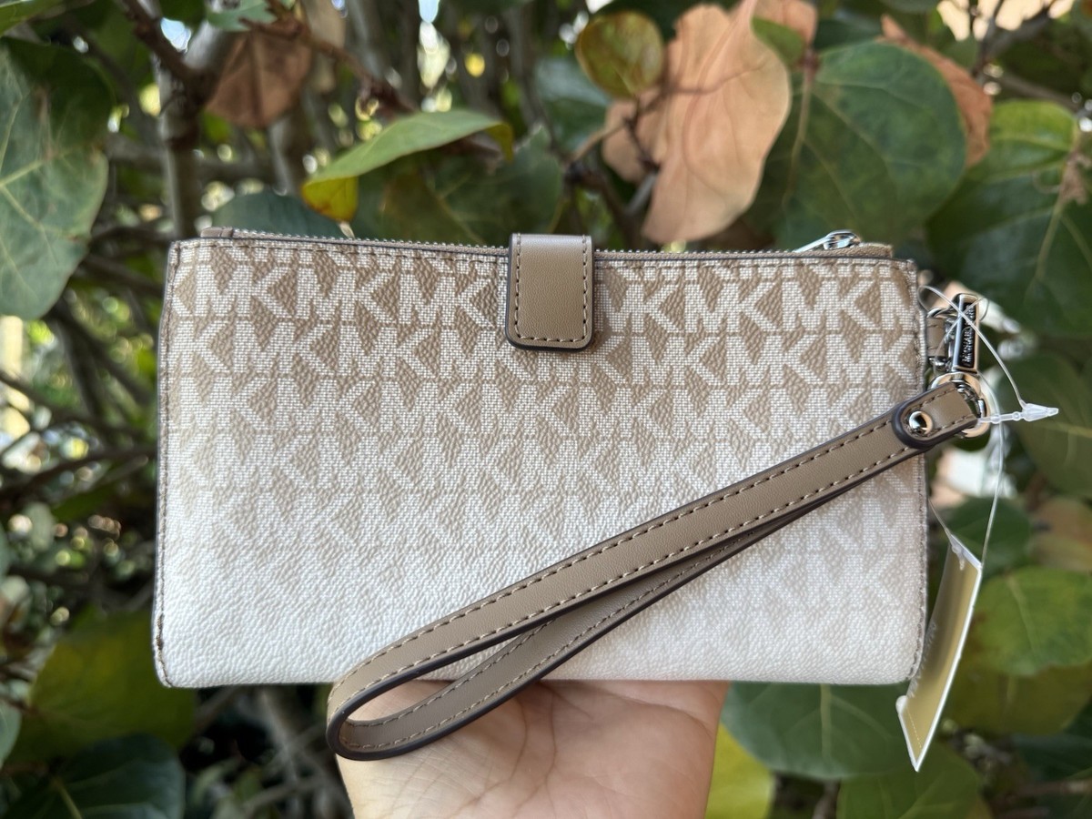 Michael Kors Jet Set Travel Large Double Zip Wallet MK Ombré