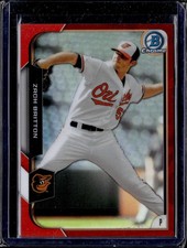 2015 Bowman Chrome #20 Zach Britton Red Refractors #/5 Baltimore Orioles