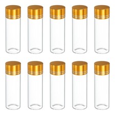 Mini botellas de vidrio con tapas de 12 ml pequeñas frascos de vidrio transparente 10 piezas